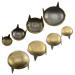 ACTENLY 160pcs Bronze DIY Nailhead Round Dome Studs Assorted Kit Leathercraft Rivet Metal Punk Spikes Spots for Punk Rock Leather Craft Clothes Belt Bag Shoes Jewelry Decorations 6/8/10/12mm