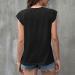 Chiffon Cold Shoulder Shirt Women's Pleated Dolman Sleeve V-Neck Blouse - Black, Medium - Buy Online on SooperMarket.com