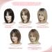 Short Bob Hair Topper for Women | Ash Light Brown with Highlights | Hair Volume Enhancement | 12 Inch Clip-in Wiglet | Fiber Hairpiece for Thinning Hair - Buy Online on SooperMarket.com