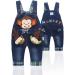 KIDSCOOL SPACE Toddler Denim 3D Monkey Overalls | Blue Dungarees Pants 3-4 Years - Buy Online on SooperMarket.com
