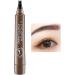 Eyebrow Liquid 4 Points Eyebrow | Microblading Eyebrow Pencil Long-Lasting Eyebrow Makeup for Natural-Looking Eyebrow Ngumms Dark Brown - Buy Online on SooperMarket.com