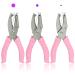 CheeMuii 3 Pieces Metal Handheld Paper Punch Single-Hole Tag Punch Set with Plastic Handle for Circle Holes for DIY Craft Tag Silver