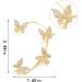 Beautification Magnetotherapy Body Detox Butterfly Earrings Non Piercing Magnetic Acupressure Slimming Earrings Butterfly Ear Cuffs Non Pierced Acupressure Slimm_ing Earrings for Women (2pcs-silver) - Buy Online on SooperMarket.com