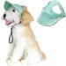 BT BEAR Hundege with ear holes baseball cap for outside adjustable for summer travel sports for small and medium -sized dogs (size XL batik green) XL Batikgr n