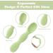 Vicloon Baby Fork and Spoon Set - 2Pcs Silicone Weaning Spoon Set for Self Feeding - Easy Grip Toddler Cutlery Kit in Light Green - Buy Online on SooperMarket.com