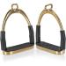 Equinate Safety Bar Charles 12cm Gold | Anti-Slip Rubber Tread Stirrup for Adults & Children | Ankle Relief - 2 Pieces - Buy Online on SooperMarket.com