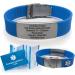 Sport Medical Alert Bracelet - Blue. Pre-engraved "DIABETES TYPE 1 INSULIN PUMP". Save 30% - Close Out Pricing! - Buy Online on SooperMarket.com