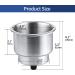 Marinebaby Stainless Steel Cup Drink Holder with Drain Marine Boat Rv Camper 2 - Buy Online on SooperMarket.com