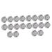 20 pcs Round Bezel Accessory with Pendants Trays Rotate Double-sided Pendant Trinket Keychain Alloy 2.5X2.5cmx2pcs As Shownx2pcs