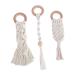Vicasky 3 pcs bitter cotton cotton rope dental care for children bite sticks for babies toys for toddlers practical bite ring hand -woven bite ring handmade toothstock beech