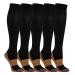 Weekend Peninsula 5 pair of compression stockings Knee socks Socks for women and men sports running flight travel travel pregnancy medical compression socks L-XL black & brown