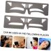Baluue 2pcs Eyebrow Ruler Brow Guide Template Eyebrow Tools Brow Mapping Eyebrow Tracer Stainless Steel 20x4.8cm As Shown - Buy Online on SooperMarket.com