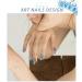 Sethexy Glitter Almond False Nails - 24 Pcs Swirl Press-On Nails for Women & Girls | Blue Hawaii Acrylic Stick-On Nails - Buy Online on SooperMarket.com