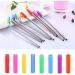 U-K Silicon Tips Cover for Stainless Steel Straws 6 mm 8Pcs Multi- Colors Soft Food Grade Silicone Straws Nozzles Reusable Cover for 1/ 4'' Wide Straws Practical & Popular - Buy Online on SooperMarket.com