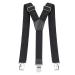Peoyoye braces for men wide 4 cm y Rolle with extra strong metal clips durable elastic adjustable unit size for men and women 3 clips black