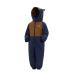 Regatta Children's Mudplay Iii Waterproof and Breathable Insulated Animal All-in-one Suit Size 12-18 Navy/Brown Tan