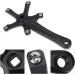 Keenso 170mm Bike Crank Arms - Universal Aluminium Alloy Single Crankset - for Mountain and Road Bikes - Black - Buy Online on SooperMarket.com