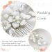 Bridal Hair Comb Silver Flower Wedding Hairpiece Crystal Side Combs for Women - A-Silver - Buy Online on SooperMarket.com