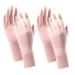Betinyar 2 Sets of UV Gloves for Gel Nails UPF50+ Fingerless UV Light Gel Nail Gloves UV Protective Gloves(Pink)