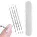 Dotting Tools 4PCS Professional Ball End Nail Art Tools Nail Art Brushes Detail Pen Nail Dotting Tool Design Tools Stailess Steel Dotting Pen Tool Rhinestone Picker Tool