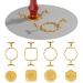 Sweet password 4PCS Metal Wax Seal Molds for 1 Inch Wax Seal Stamp  Wax Seal Stamp Rings Set with 1PC Silicone Mat  Sealing Wax Stamp Kit Gold-4pcs