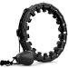 TOMOIN Hula Hoops for Adults Weight Loss,Smart Weighted Hoola Hoops for Adults & Kids Weight Loss, 24 Detachable Knots Non-Falling Smart Hoola Hoops A-Black