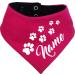 Small grate of bilateral multicolor dogs turning cloth (FB: pink-navy) (Gr.4- HU 45-52 cm) with your desired text size 4- neck circumference 45- 52 cm pink navy blue