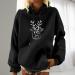 Women's Plus Size Christmas Hooded Sweatshirt Pullover with Pockets - Black_4 XX-Large - Buy Online on SooperMarket.com