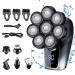 Head Shavers for Bald Men 6 In1 Multifunctional 8D Bald Head Shaver Electric Razor Head Shavers for Bald Men LED Display Shavers Mini Portable Digital