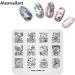 Nail Stamping Plate Set of 5 - Flower & Parrot Nail Art Templates | Perfect for Creative Designs! - Buy Online on SooperMarket.com