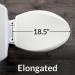 MAYFAIR 1843SLOW 000 Lannon Elongated Toilet Seat with Slow Close and Never Loosen Feature - Durable White Enameled Wood - 1 Pack - Buy Online on SooperMarket.com