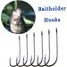 Buy 100PC Fishing Bait with Barbs & 2 Bait Holders - Durable Hard Steel Long Shaft Hooks Jig-Fishing 4/0 - International Shipping Available - Buy Online on SooperMarket.com