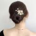 Vintage Asian Chinese Hanfu Pearl Green Jade Hair Combs & Pins Set | Hair Accessories for Women & Girls - Buy Online on SooperMarket.com
