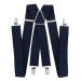 axy men's suspenders wide 35mm with 4 strong clips X-shape and women's black-blue
