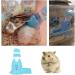 Norhogo Hamsters Water Bottle & Food Dispenser with Stand 80ml - Blue | Small Animals Guinea Pig Rat Rabbit Dwarf Gerbil Chinchilla - Buy Online on SooperMarket.com