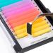 Colorful Neon UV Eyelash Extensions 15mm 0.07C Easy Fan - Blue, Yellow, Purple, Pink - Buy Online on SooperMarket.com