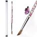 HEVAENS Acrylic Nail Brush for Acrylic Powder Liquid Manicure Pedicure 1pcs Professional Acrylic Nails Round Acrylic Nail Art Brush with Liquid Butterfly Glitter Handle # Size 8 Size 8 Pink