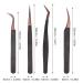 4Pcs Nail Art Tweezers - Stainless Steel Antistatic Tweezers for Eyelash Extensions & Beauty | International Shipping - Buy Online on SooperMarket.com
