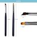 Oblique French Tip Nail Art Brush Set | Manicure Clean-Up & Design Pen | UV Gel & Acrylic Painting | Fine Hair | Black Handle - NB113 - Buy Online on SooperMarket.com