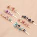 minkissy Rhinestones Flower Hair Pin French Vintage Barrettes Bobby Metal Gold Pin Hair Accessories for Women Girls 6 Color - Buy Online on SooperMarket.com