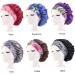 Tossper Women Satin Night Cap - Wide Elastic Hair Cover & Bonnet for Curly Hair - Black - Buy Online on SooperMarket.com