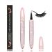 Eyelash Glue Pen Latex-Free Lash Glue Liner Self-Adhesive Eyeliner Pen 2 in 1 Eye Liner Pen lash Glue Pen Strong Hold Waterproof Eyelash Glue for False Lashes (1PBlack) Pearl&Diamond-Black Packaging