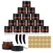 15Stk cream cans for filling 20ml amber glass empty can.