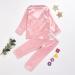 Verve Jelly Kids Satin Pajama Set | Long Sleeve Button Down Sleepwear | 2-Piece Outfit | Pink | 3-4 Years - Buy Online on SooperMarket.com