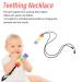Baby Teether Necklace - Colorful Gum Massage Silicone Sensory Chew Pendant for Girls in Yellow - Buy Online on SooperMarket.com