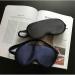 Satin Silk Sleeping Eye Mask with Double-Layer Filling and Elastic Strap - Black - Buy Online on SooperMarket.com