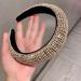 Crystal Diamond Headband for Women Fashionable Handmade Wide Hair Hoops Beaded Bling HairBand Hair Accessories Pearl headdress - Buy Online on SooperMarket.com
