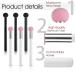 6-Piece Sponge Makeup Applicator Set - Washable Powder Puff & Brush for Flawless Foundation Concealer & Eyeshadow - Pink & Black - Buy Online on SooperMarket.com
