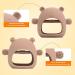 COZYPANDA Baby Teething Toys - BPA Free Bear Teether for Babies 0-6 Months - Teething Relief Pacifiers - Brown - Buy Online on SooperMarket.com
