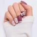 Sethexy Purple Sparkle Bowknot False Nails - 24 Pcs Acrylic Short Square Nail Art Tips for Women & Girls - Complete Cover - Buy Online on SooperMarket.com